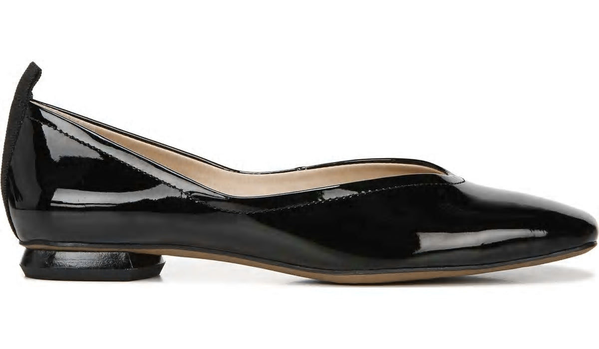 Franco Ailee Flat - Black Faux Patent