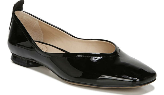 Franco Ailee Flat - Black Faux Patent
