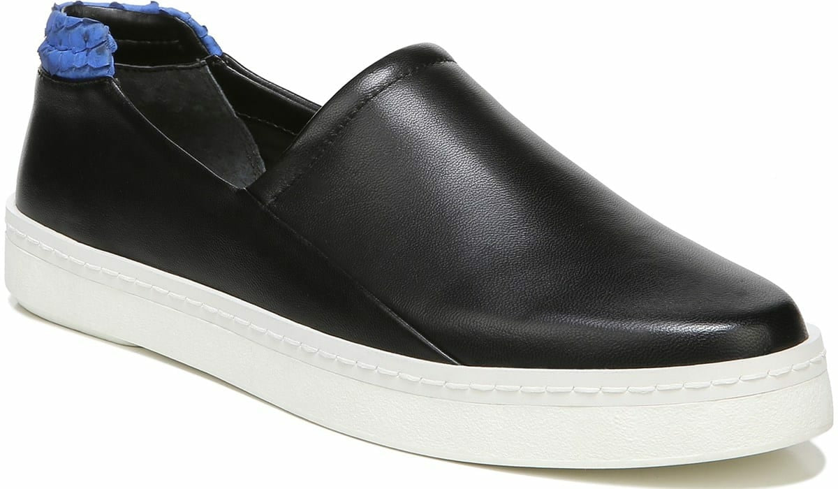Franco Alma Slip On Sneaker - Black Leather