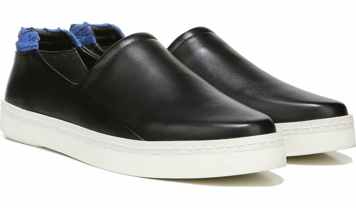 Franco Alma Slip On Sneaker - Black Leather