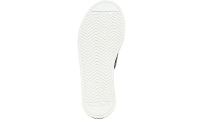 Franco Barb Platform Slide Sandal - French Navy Faux Leather