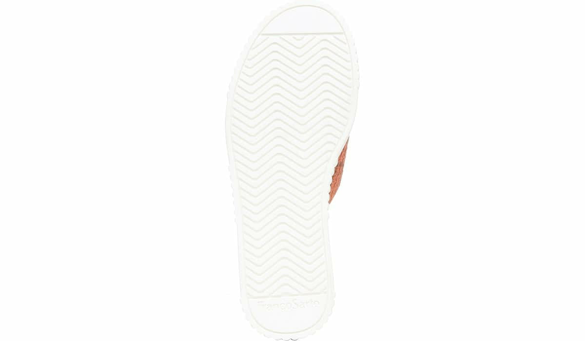 Franco Barb Platform Slide Sandal - Vivid Coral Leather
