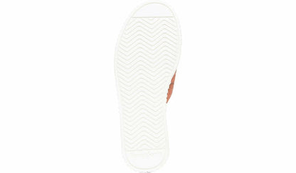 Franco Barb Platform Slide Sandal - Vivid Coral Leather
