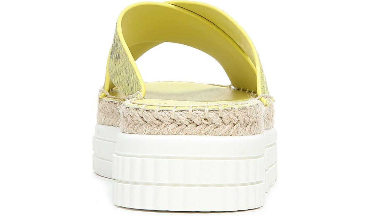 Franco Barb Platform Slide Sandal - Citron Leather