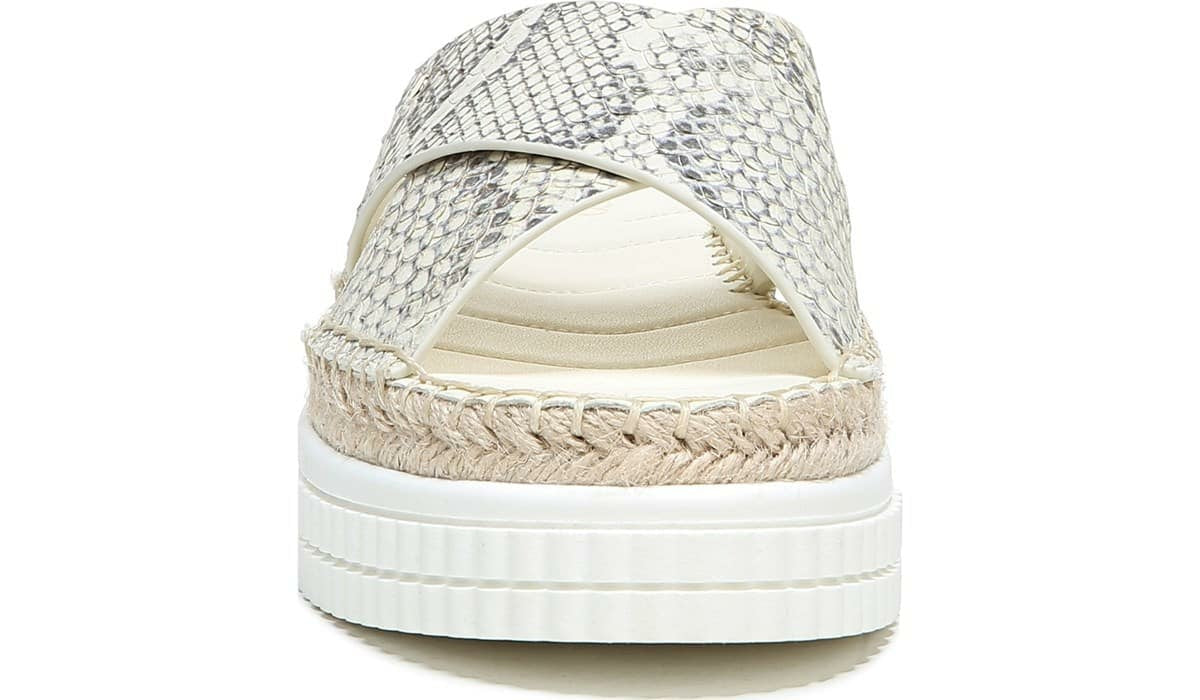 Franco Barb Platform Slide Sandal - Natural Leather