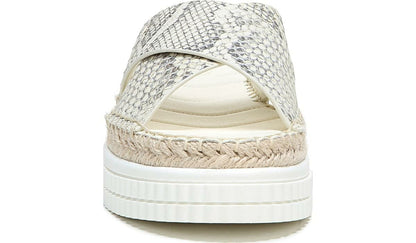 Franco Barb Platform Slide Sandal - Natural Leather