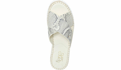 Franco Barb Platform Slide Sandal - Natural Leather