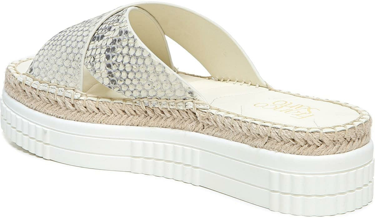 Franco Barb Platform Slide Sandal - Natural Leather