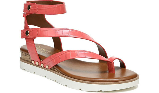 Franco Daven Gladiator Sandal - Coral Faux Leather