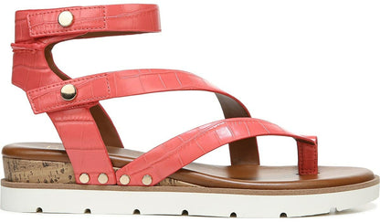 Franco Daven Gladiator Sandal - Coral Faux Leather