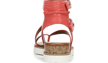 Franco Daven Gladiator Sandal - Coral Faux Leather