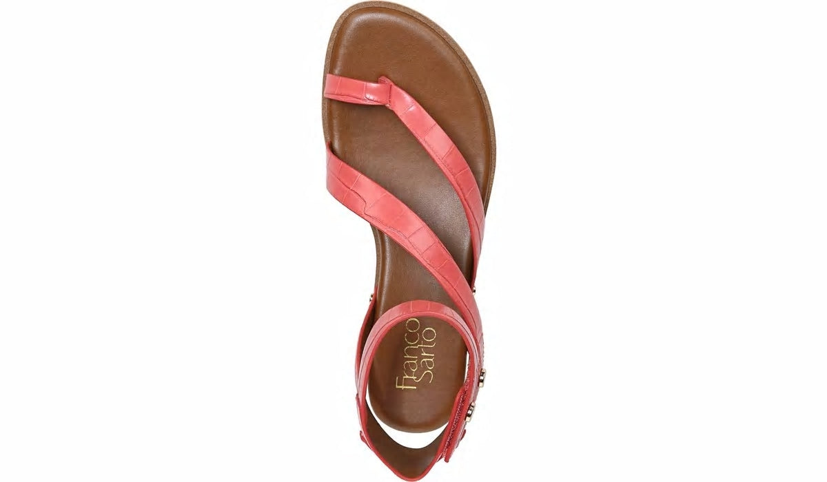 Franco Daven Gladiator Sandal - Coral Faux Leather