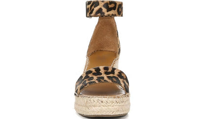 Franco Clemens Espadrille Wedge Sandal - Leopard Calf Hair