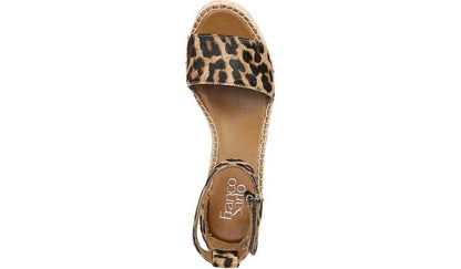Franco Clemens Espadrille Wedge Sandal - Leopard Calf Hair