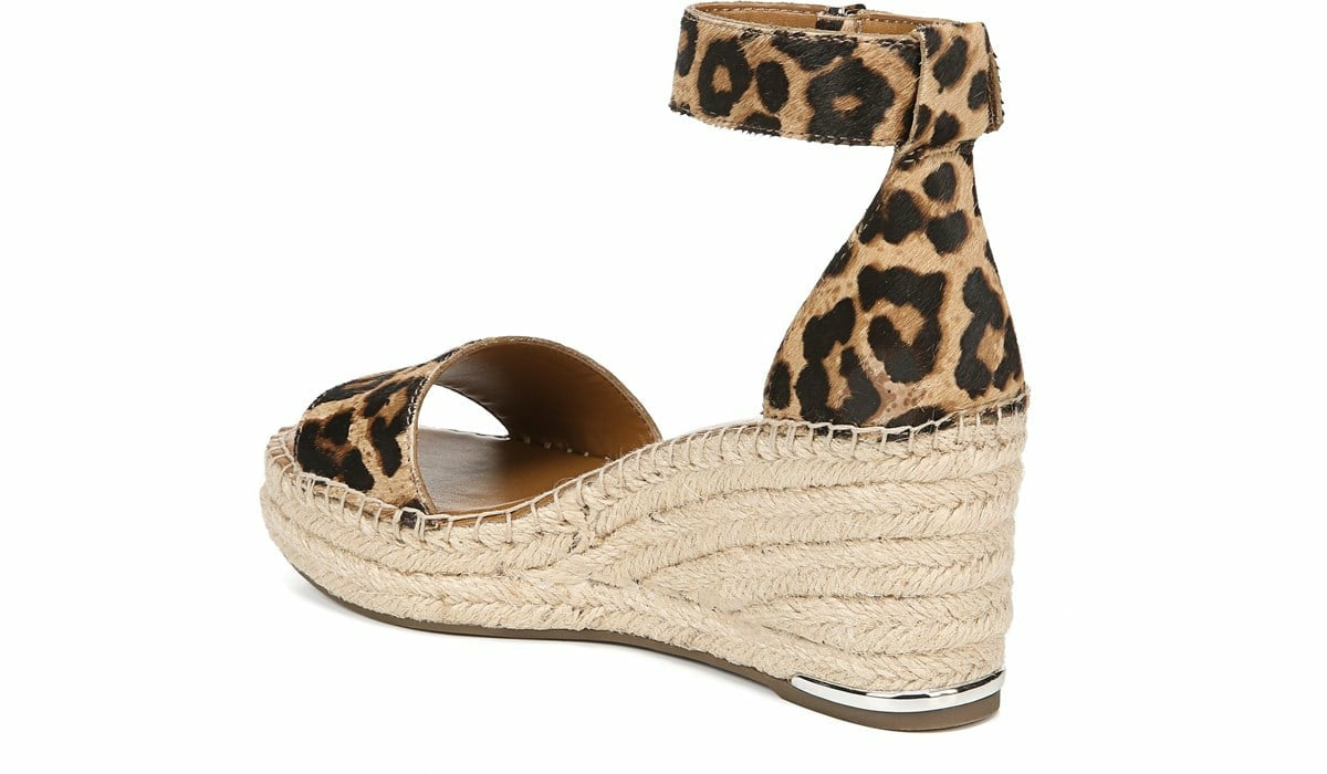 Franco Clemens Espadrille Wedge Sandal - Leopard Calf Hair