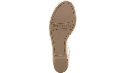 Franco Clemens Espadrille Wedge Sandal - White Leather