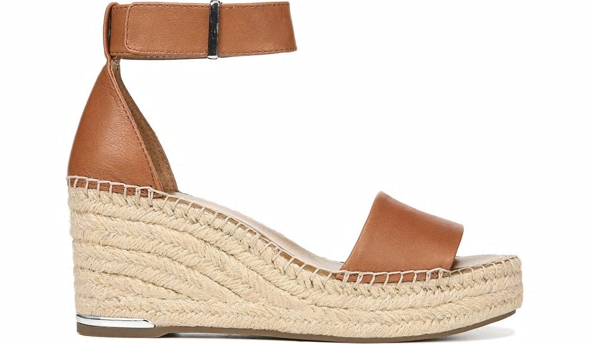 Franco Clemens Espadrille Wedge Sandal - Tan Leather