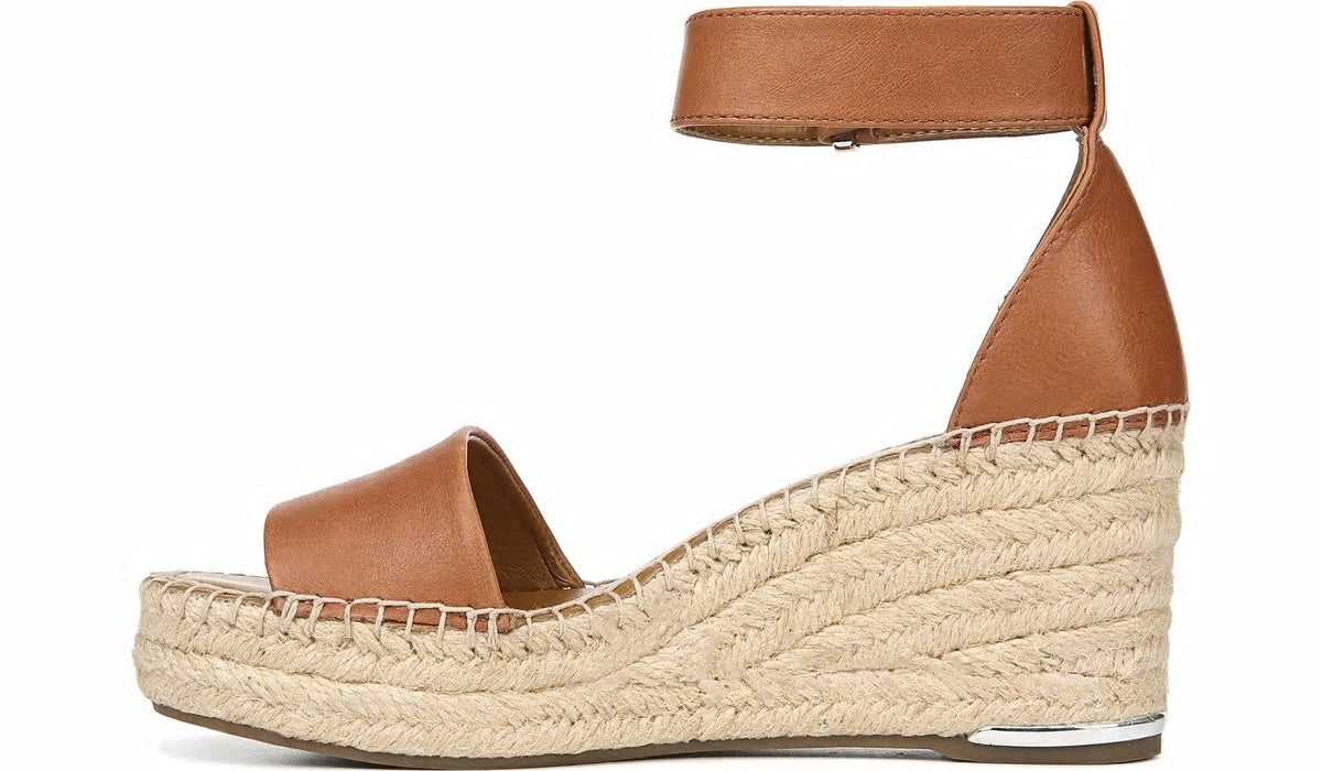 Franco Clemens Espadrille Wedge Sandal - Tan Leather