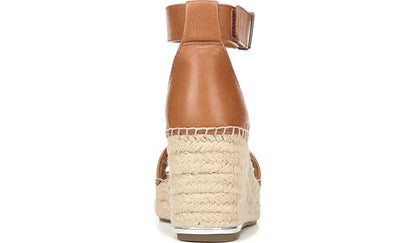 Franco Clemens Espadrille Wedge Sandal - Tan Leather