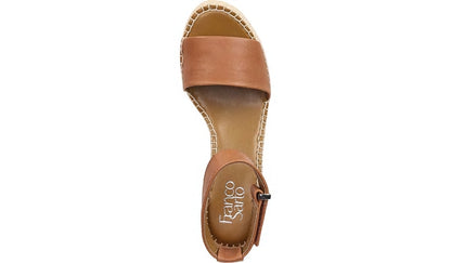 Franco Clemens Espadrille Wedge Sandal - Tan Leather