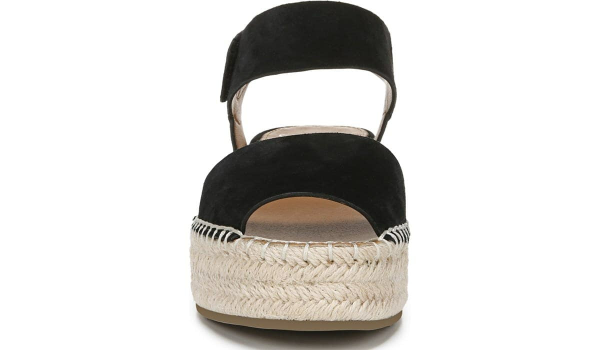 Sarto Oak Espadrille Sandal - Black Suede