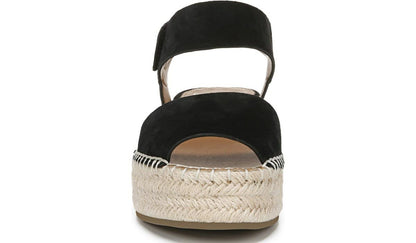 Sarto Oak Espadrille Sandal - Black Suede