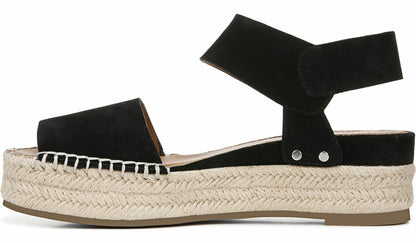 Sarto Oak Espadrille Sandal - Black Suede