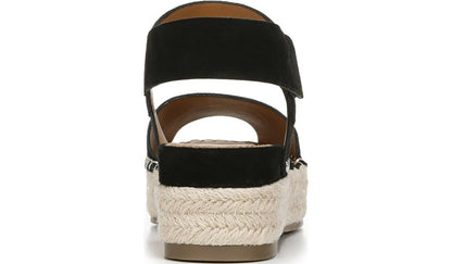 Sarto Oak Espadrille Sandal - Black Suede