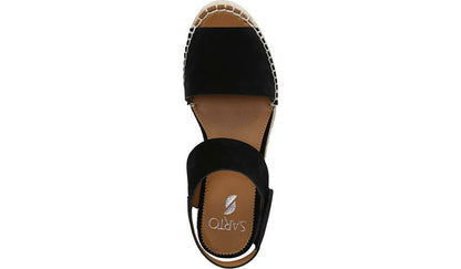 Sarto Oak Espadrille Sandal - Black Suede