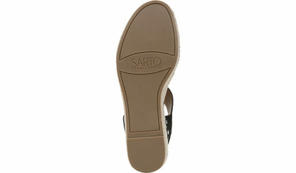 Sarto Oak Espadrille Sandal - Black Suede