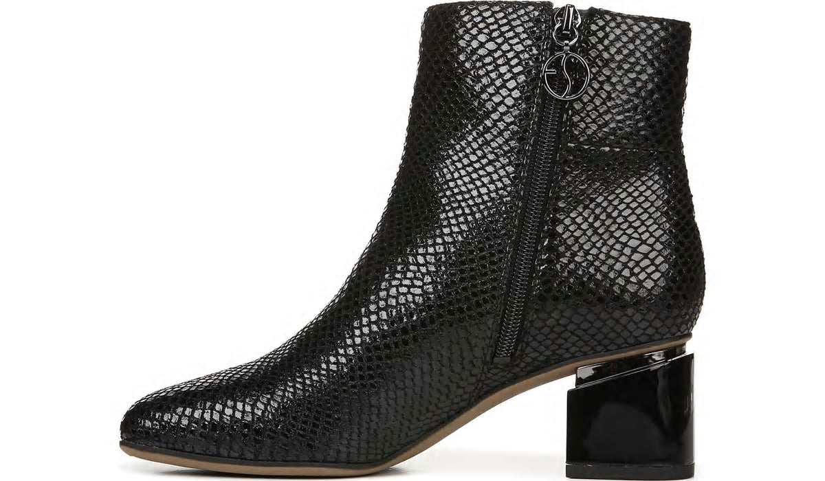 Franco Marquee Bootie - Black Snake Print Leather