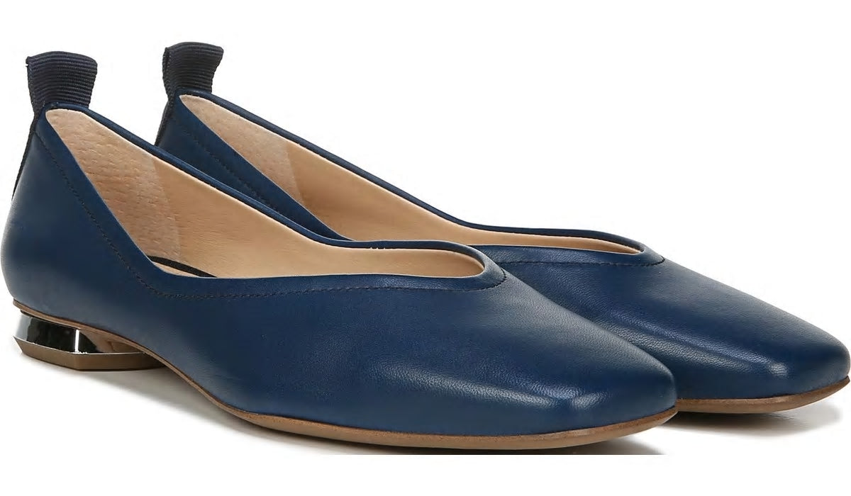 Franco Ailee Flat - Lapis Blue Leather
