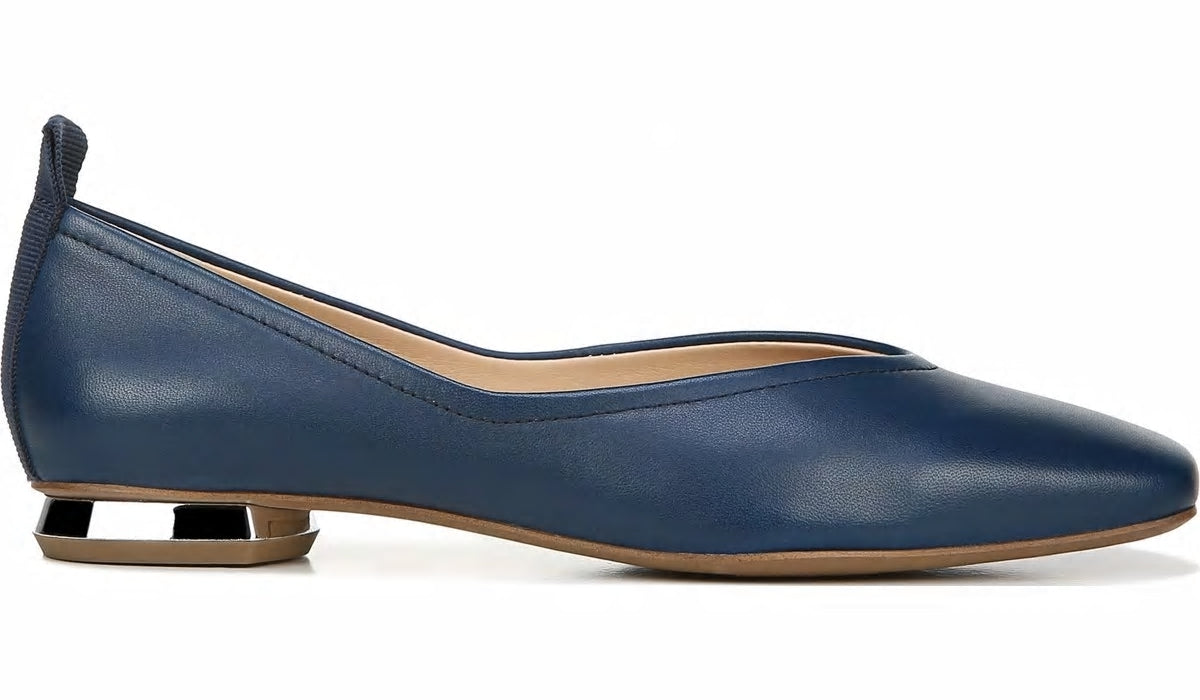 Franco Ailee Flat - Lapis Blue Leather