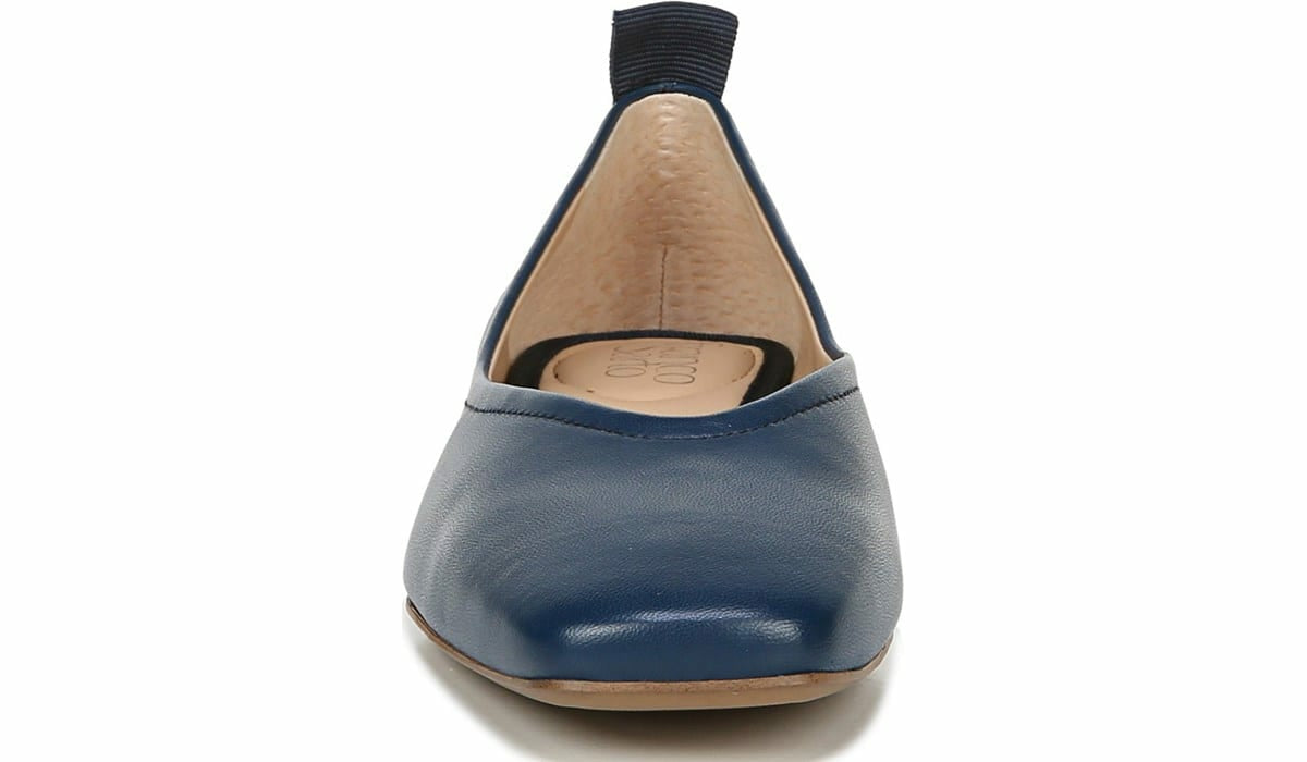 Franco Ailee Flat - Lapis Blue Leather