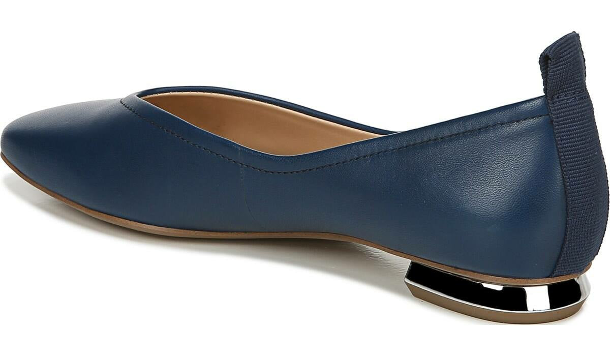 Franco Ailee Flat - Lapis Blue Leather