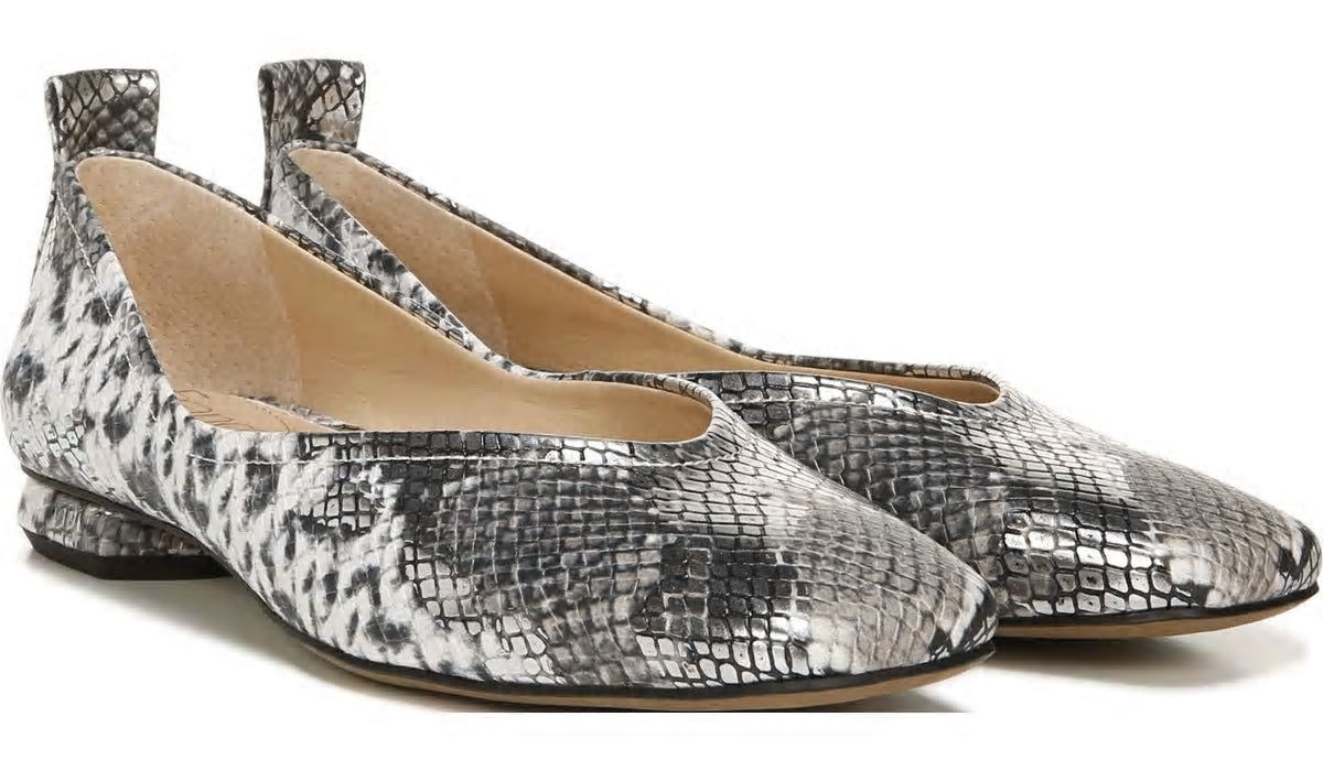 Franco Ailee Flat - Silver Snake Metallic