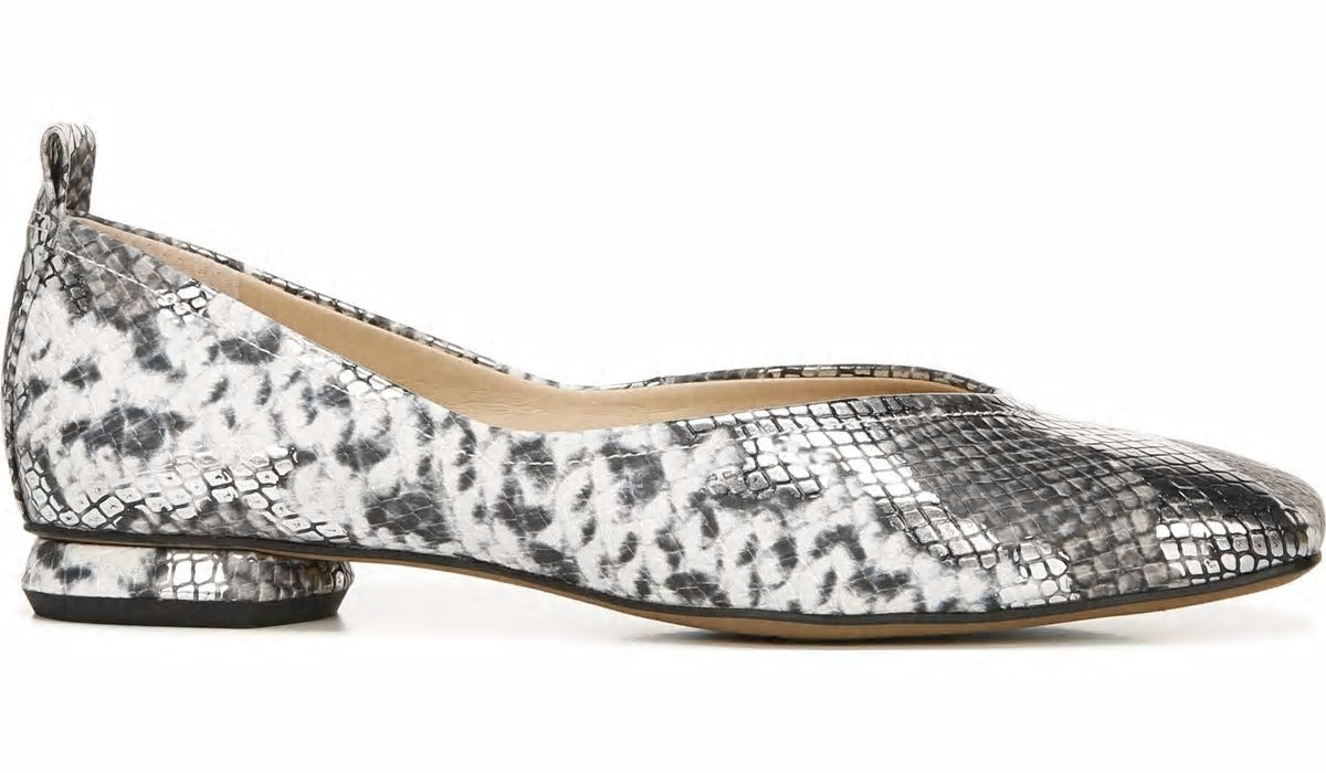 Franco Ailee Flat - Silver Snake Metallic