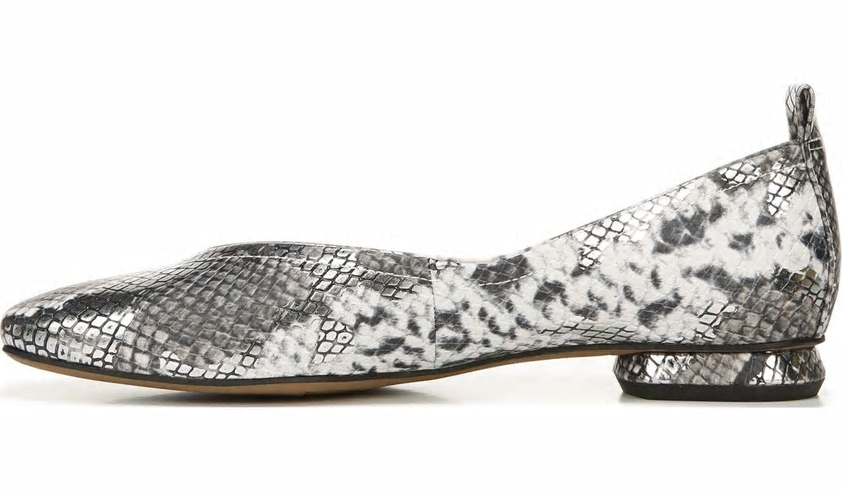 Franco Ailee Flat - Silver Snake Metallic