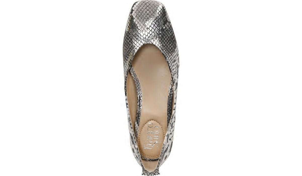 Franco Ailee Flat - Silver Snake Metallic