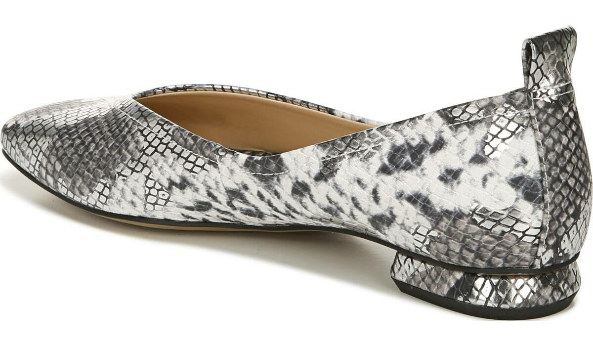 Franco Ailee Flat - Silver Snake Metallic