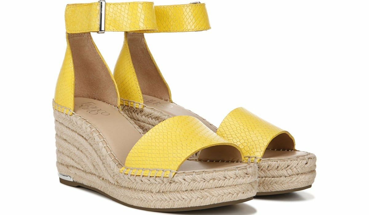 Franco Clemens 4 Espadrille Wedge Sandal - Yellow