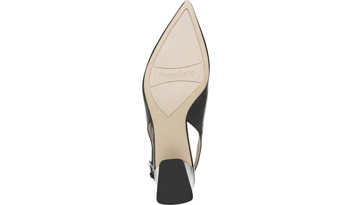 Franco Racer Slingback Pump - Black Leather