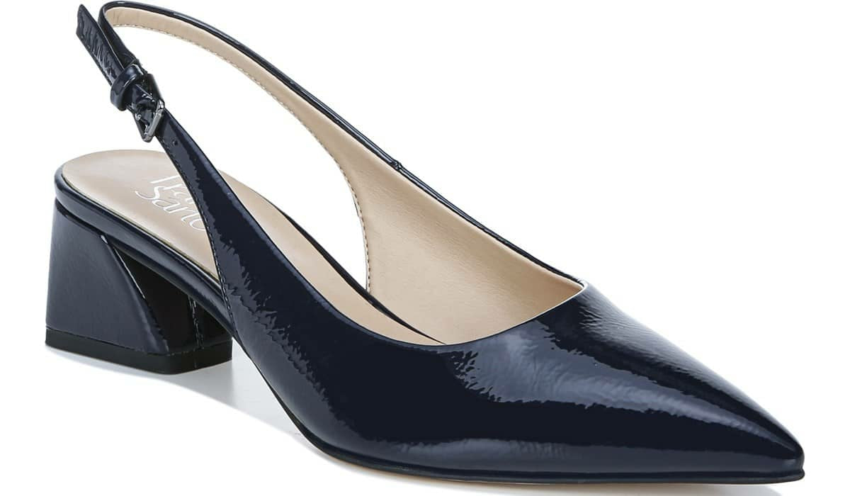 Franco Racer Slingback Pump - Midnight Patent Faux Leather