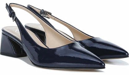Franco Racer Slingback Pump - Midnight Patent Faux Leather