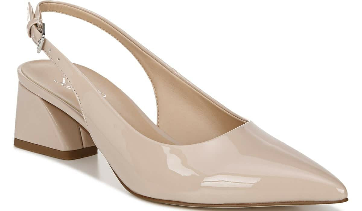 Franco Racer Slingback Pump - Nude Patent Faux Leather