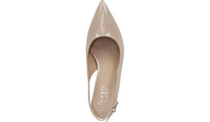 Franco Racer Slingback Pump - Nude Patent Faux Leather