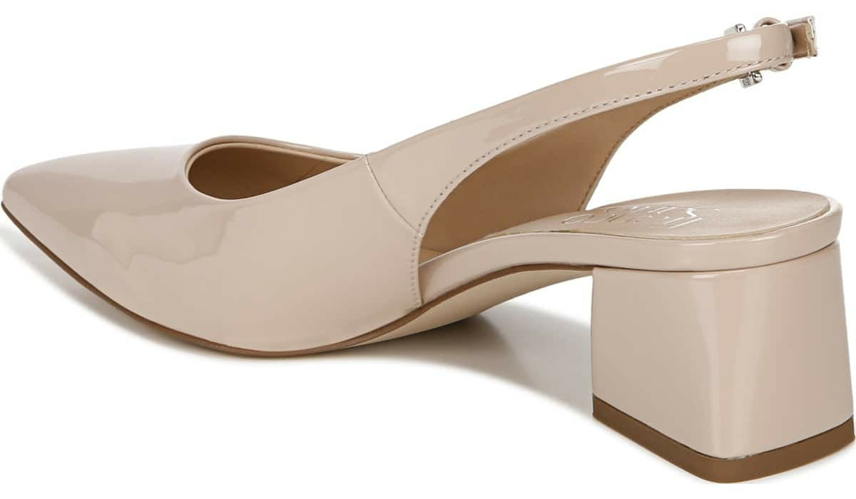 Franco Racer Slingback Pump - Nude Patent Faux Leather