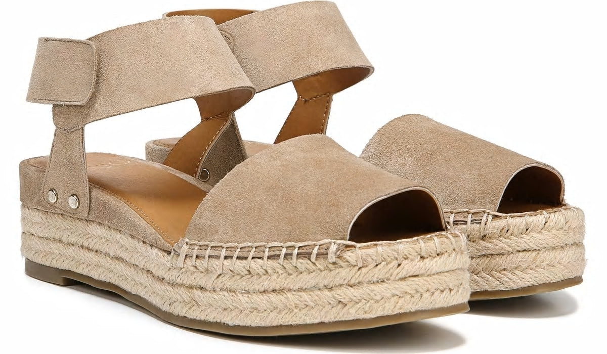 Sarto Oak Espadrille Sandal - Dark Sand Suede