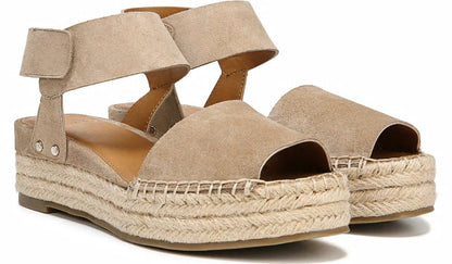 Sarto Oak Espadrille Sandal - Dark Sand Suede