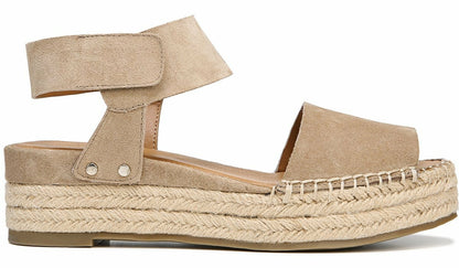 Sarto Oak Espadrille Sandal - Dark Sand Suede